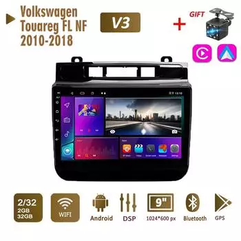 2Din Android автомобильное радио для Volkswagen Touareg FL NF 2010-2018 мультимедиа Carplay авто Wi-Fi головное устройство стерео навигация 2 + 32 ГБ 1+16GB