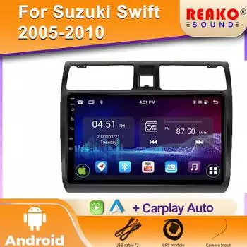 2din Android автомобильный стерео радио мультимедиа видеоплеер навигация GPS для Suzuki Swift 2003-2010 4G DSP 2 din dvd CarPlay 4 core 1GB+32GB carplay