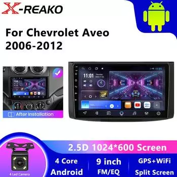 2Din Android Car Stereo Wi-Fi Carplay для Chevrolet Aveo 2006-2012 Android Auto Wireless 8Core Bluetooth Video Multimedia Play 4 core 1GB+32GB carplay