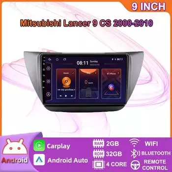 2din Android Carplay автомобильное радио для Mitsubishi Lancer 9 CS 2000-2010 мультимедийный видеоплеер GPS-навигация WIFI стерео 2 + 32 ГБ 2+32GB