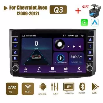 2Din Android стерео радио для Chevrolet Aveo 2006-2012 с кнопочной ручкой мультимедийный видеоплеер GPS-навигация Carplay 2 + 32 ГБ 1+16GB