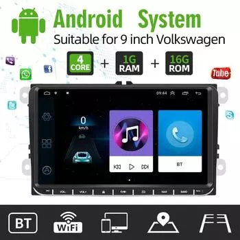 2Din Авто Радио для Volkswagen VW Passat B6 B7 CC Tiguan Touran GOLF POLO Carplay 4G Автомобильный Мультимедиа GPS 9 дюймов Android Авто Радио