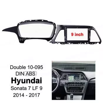 2Din автомобильный DVD рамка аудио монтаж адаптер комплекты отделки приборной панели панель 9 дюймов для Hyundai Sonata 7 LF 9 2014 - 2017 радиоплеер 9