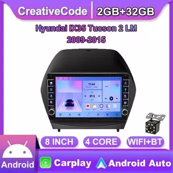 2Din для Hyundai IX35 Tucson 2 LM 2009-2015 с кнопочной ручкой Android автомобильное стерео радио мультимедийный видеоплеер навигация GPS Carplay 2 + 32 ГБ 2+32GB