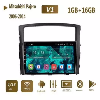 2Din для Mitsubishi Pajero 4 V80 V90 2006-2014 Android автомобильное стерео радио мультимедийный видеоплеер навигация GPS 1 + 16 ГБ A