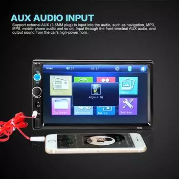 2Din Stereo 7inch Wired Carplay Radio Touch Screen Automotive Multimedia Bluetooth MP5 Player USB TF FM Radio Autoradio
