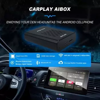 2G+32G проводной беспроводной Android Auto адаптер CarPlay AI Box Автомобильный мультимедиа для Netflix Youtube для Mazda Benz Kia Hyundai VW