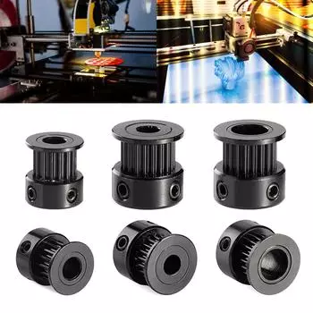 2GT шкив ГРМ 16 зубцов 20 зубцов GT2 отверстие шкива 5 мм 8 мм ширина ремня 6 мм синхронное колесо алюминиевая шестерня 3D принтер A
