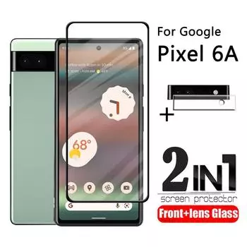 2IN1 для Google Pixel 6A стеклянная защитная пленка для экрана из закаленного стекла + пленка для объектива камеры Google Pixel 6A