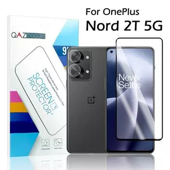 2IN1 для OnePlus Nord 2T 5G Стекло Защитная пленка для экрана с полным покрытием Закаленное стекло + пленка для объектива камеры OnePlus Nord 2T 5G