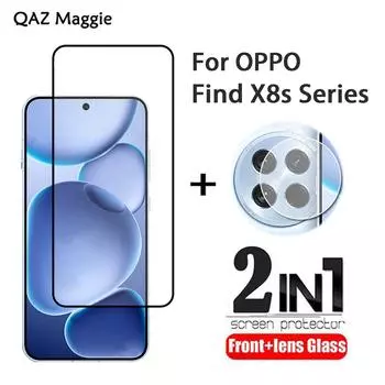 2IN1 для OPPO Find X8s Plus Ultra Glass полное покрытие экрана защитное закаленное стекло + пленка для объектива камеры OPPO Find X8s