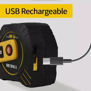 2in1 Multifunction Laser Rangefinder Rechargeable 80m 40m with 5m tape LCD Display with Backlight Laser Tape Measure 40m Laser 5m tape