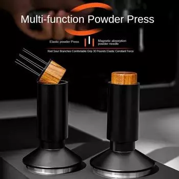 2in1 Stainless Steel Coffee Distributor Flat Tamper Magnetic Needle Stirrer For 58mm Portafilter Espresso Barista Accessories