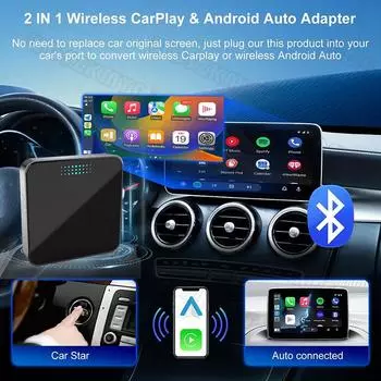 2in1Carplay проводной и беспроводной CarPlay Dongle беспроводной Android Auto Box Plug And Play USB/Type C для автомобильного радио с проводным CarPlay