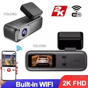 2K 1296P FHD Компактный мини-видеорегистратор для автомобиля Видеорегистратор с интеллектуальным подключением Wi-Fi Видеорегистратор для водителя Видеорегистратор с круглосуточным парковочным монитором 0GB
