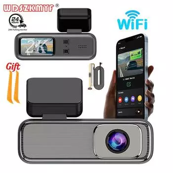 2K Dash Cam для автомобилей WiFi APP Автомобильная камера для автомобильного видеорегистратора 24H Praking Monitor Видеорегистратор Черный ящик Ночное видение Автомобильные аксессуары