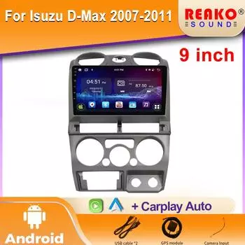 2K IPS Android автомобильное радио для Isuzu D-max 2007-2011 мультимедийный видеоплеер 4G GPS Carplay Авторадио Стерео 9 ДЮЙМОВ 4 core 1GB+32GB carplay