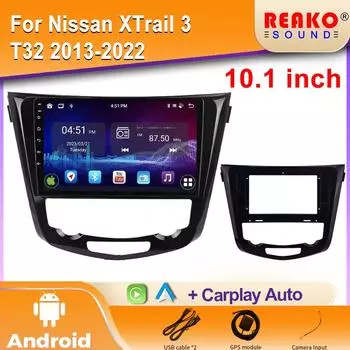 2K IPS Android автомобильное радио для Nissan XTrail 3 T32 2013-2022 Qashqai 2 J11 мультимедийный видеоплеер GPS Carplay Autoradio 4 core 1GB+32GB carplay