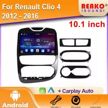 2K IPS Android Car Radio для Renault Clio 4 2012 - 2016Мультимедийный видеоплеер навигация GPS Carplay Авторадио Стерео 4 core 1GB+32GB carplay