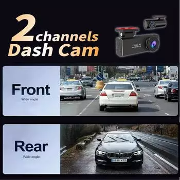 2K WiFi Hidden Dash cam Car DVR HD Front Rear Dual lens Wide Angle Loop recording G-Sensor Black Box Car Accessories none