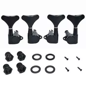 2L + 2R Колки для электробаса для Precision Bass и Jazz Bass, Черные