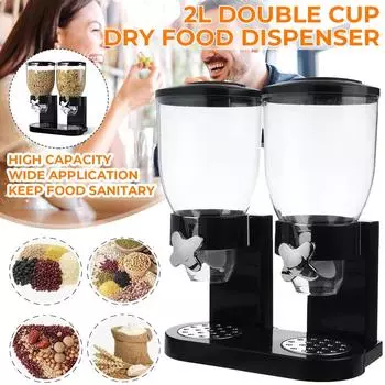 2л/4л пластиковые контейнеры для хранения пищевых продуктов, диспенсер для хлопьев, банки для хранения нескольких зерен для орехов, конфет, гранолы, кухни 1 cup