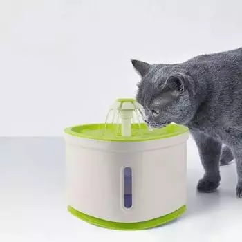 2л автоматический электрический USB бесшумный диспенсер для воды для домашних животных, диспенсер для воды в форме сердца для кошек зелёный