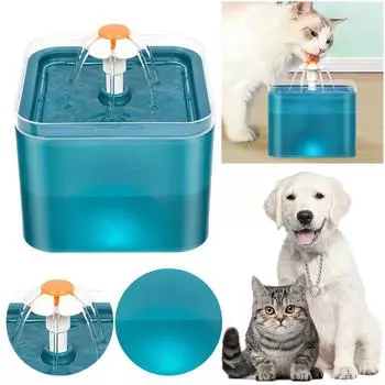 2л диспенсер для воды для кошек и собак со светодиодной подсветкой автоматическая поилка бесшумный электрический фонтанчик для воды принадлежности для поения домашних животных