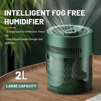 2L Fog Free большой емкости увлажнитель воздуха с холодным испарением и молекулярной конструкцией USB зарядка настольный большой емкости увлажнитель воздуха белый