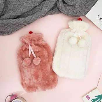 2л грелка Съемная грелка Зимняя съемная плюшевая грелка для рук Защитный чехол