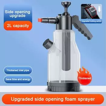 2L Hand Pump Foam Sprayer Upgraded Hand Pneumatic Foam Cannon Snow Foam Car Wash Spray Bottle Car Cleaning Tool