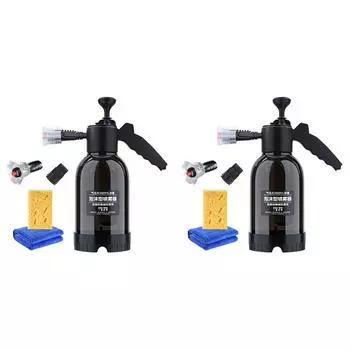 2L Hand Pump Foam Sprayer with 2 Nozzle Car Foam Sprayer (with sponge towel)