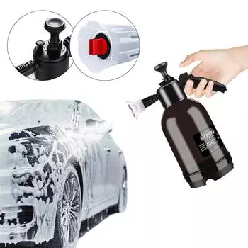 2л ручной распылитель пены для снега, распылитель воды с двумя вариантами насадок, насосный распылитель пены для мойки автомобиля и использования в саду чистый
