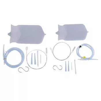 2л силиконовый комплект для домашней клизмы с гибким шлангом для очищения толстой кишки, аксессуары для медицинского ухода Set 2