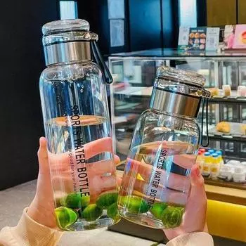 2л стеклянная бутылка для воды большой емкости, прозрачная чашка для молока, сока, уличная портативная герметичная посуда для напитков, стеклянная бутылка для чая, воды, 2л 750-2000ml