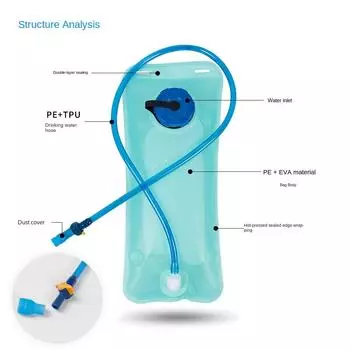 2L Водяные мешки, резервуар для воды, водяной пузырь, рюкзак для хранения, беговой жилет, рюкзак для кемпинга, пешего туризма белый