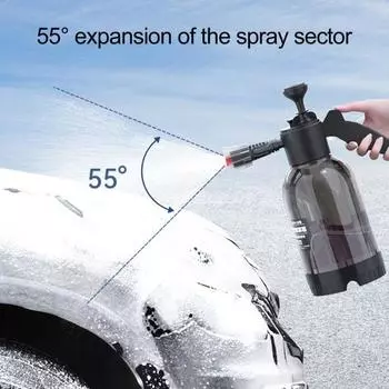 Лейка 2л, пенная бутылка для мойки под давлением, быстрое соединение с 2 насадками, распылитель для мойки автомобиля, профессиональный насос высокого давления A