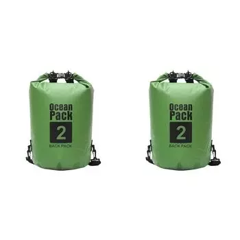 2л водонепроницаемый сухой мешок для плавания на открытом воздухе, каякинг, дрифт, пакет для хранения (зеленый)