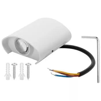 2LED 2W Настенный светильник Крытый открытый Инновационный водонепроницаемый декоративный светильник AC85-265V Белый свет