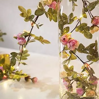 2M 20LED освещенная осенняя гирлянда из кленовых листьев для вечеринки, украшения спальни розовый