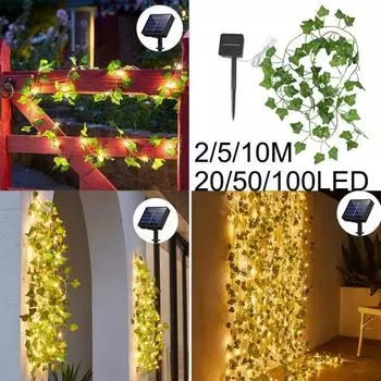 2M/5M/10M гирлянда Fairy Fence Garden Ivy Светодиодная лампа