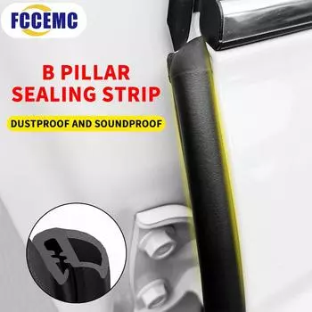2m B Pillar Car Door Edge Seal Strip Rubber Weatherstrip Waterproof Soundproof Auto Sealant Automotive Accessorie Universal