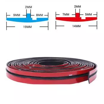 2M Автомобильный ветрозащитный Т-образный уплотнитель для стекла, пылезащитные наклейки, автомобильный стайлинг, автомобильная резиновая звукоизоляционная уплотнительная полоса, уплотнитель люка на крыше автомобиля