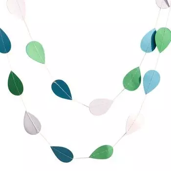 2M цветная круглая гирлянда бумажная гирлянда на день рождения, свадьбу, вечеринку, декор