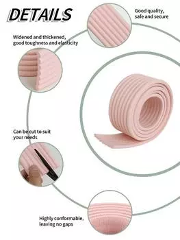 2M Детская защитная полоса для стола, защитная полоска для углов стола, детская подушка от столкновений, пенопластовая защитная лента белый