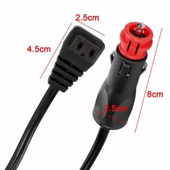 2M для автомобильного холодильника, удлинителя, кабеля питания, автомобильного холодильника, сигаретного кабеля, охладителя, зарядного устройства, сменной линии чёрный