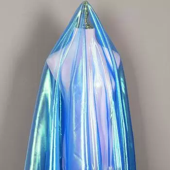2M лазерная светоотражающая органза ткань лазерный градиент вода пряжа дизайнерская ткань для шитья свадебных платьев сценический костюм материал своими руками 200X150cm