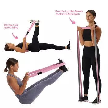 2M лента сопротивления упражнения тренировки силовая йога тренировка тела формирование групп мышц прочная ткань длинные легкие нескользящие ленты фиолетовый