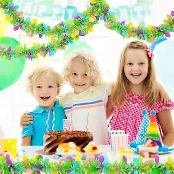 2M Пасхальная вечеринка Красочные полосы Сцена Композиция Красочные шерстяные полосы Мишура Пасхальное подвесное украшение thick stripes