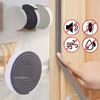 2M пенопластовая самоклеящаяся лента для герметизации дверей и окон, износостойкая раздвижная пылезащитная губчатая лента, звукоизоляционные ленты для домашней изоляции